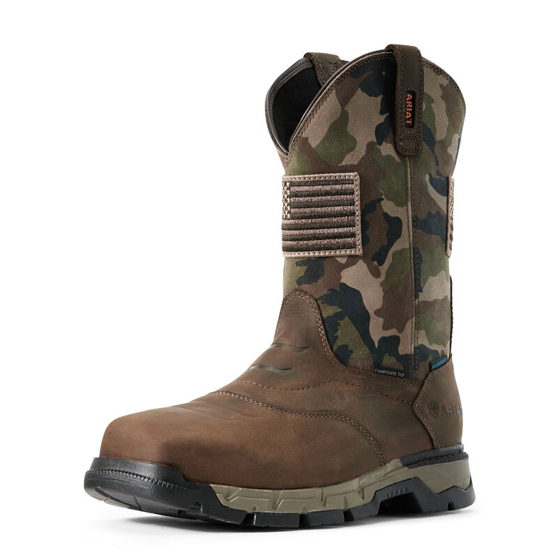 Ariat Rebar Flex Patriot Waterproof Composite Toe - Miesten TummanRuskea Työsaappaat ( IZWAHS-073 )